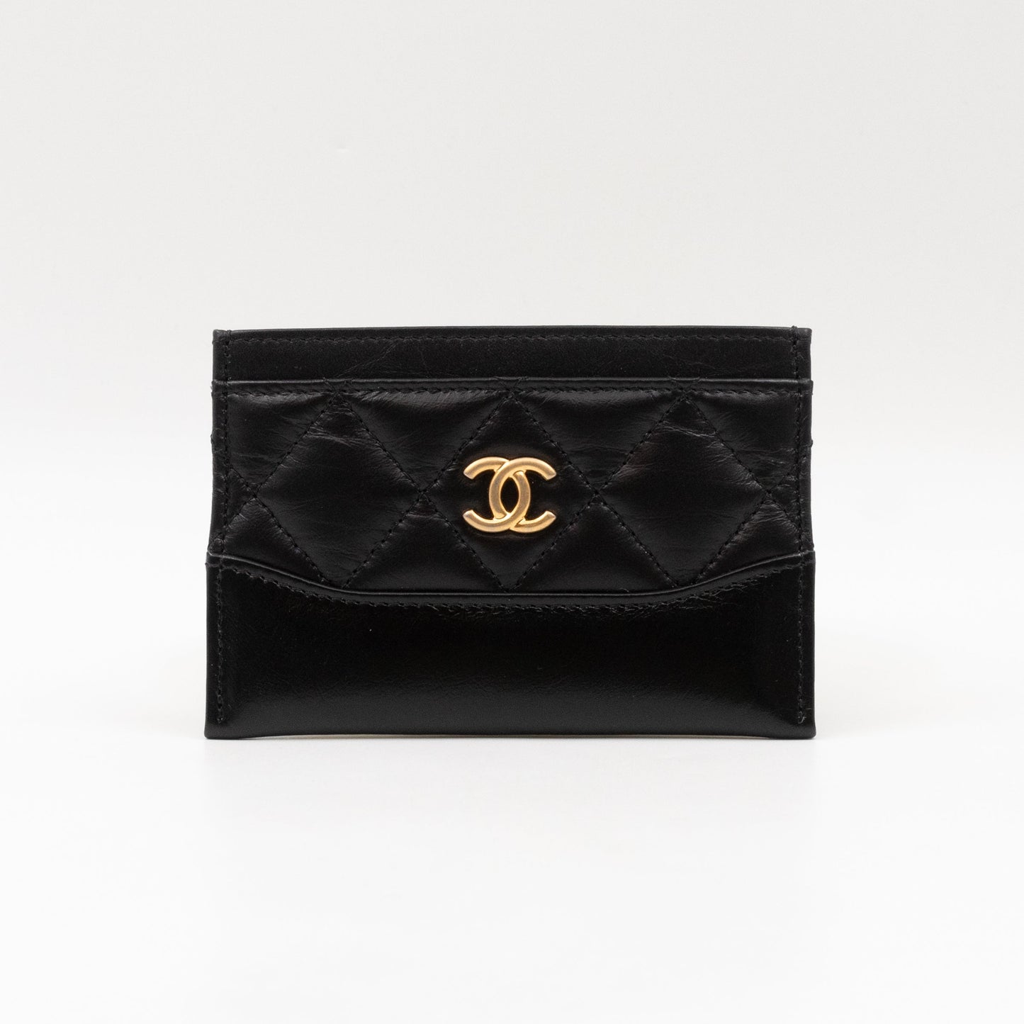Gabrielle Card Holder Black Leather