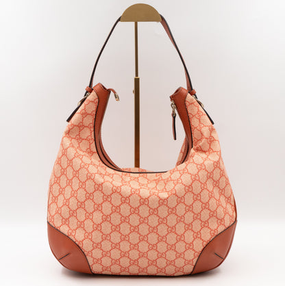 Bree Original Hobo Bag Red GG Canvas Leather
