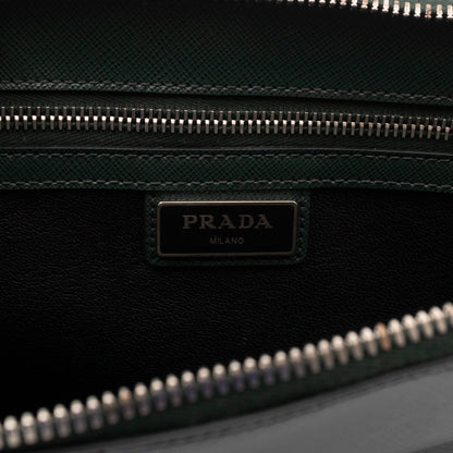 Porter Clutch Green Saffiano