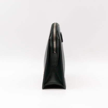 Porter Clutch Green Saffiano