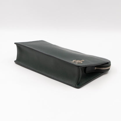 Porter Clutch Green Saffiano