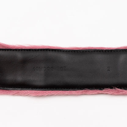 Runway Wide Pink Fur Belt 85/34