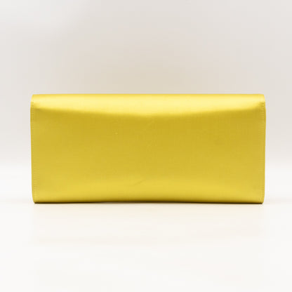 Broadway Clutch Yellow Satin with Crystals
