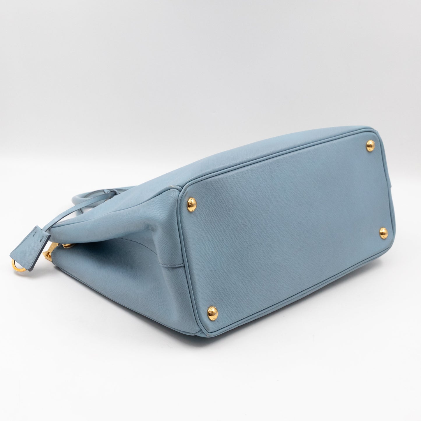 Galleria Large Double Zip Astral Blue Saffiano Leather