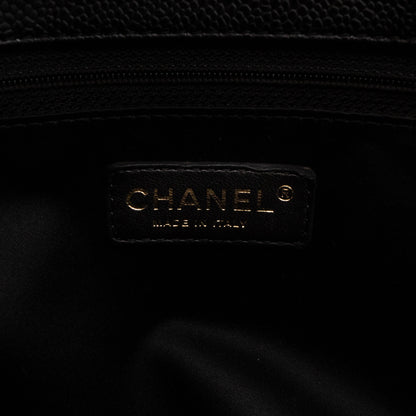 GST Grand Shopping Tote Black Caviar Gold