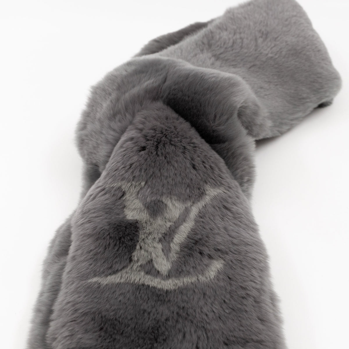 Louis-vuitton Rex Rabbit Grey Scarf Muffler