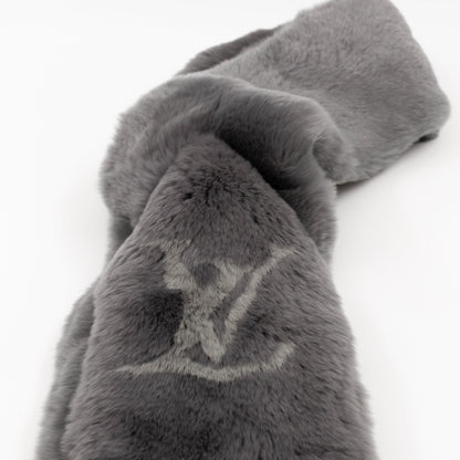 Louis-vuitton Rex Rabbit Grey Scarf Muffler