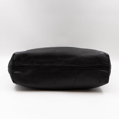 Shopping Tote Black Leather