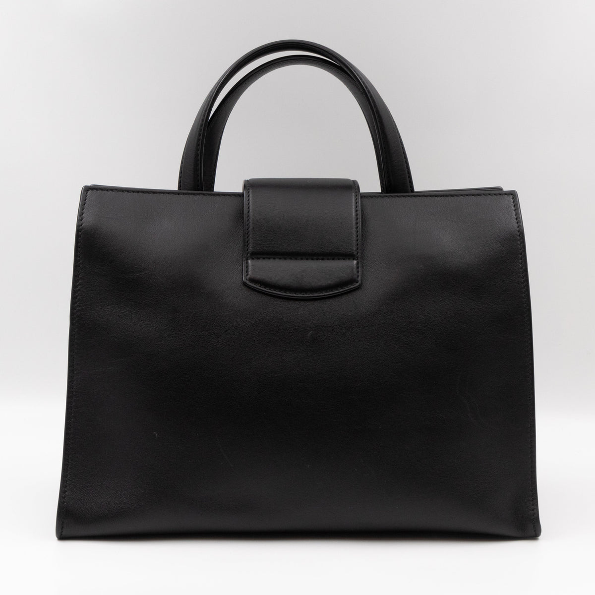 Web Dionysus Medium Tote Black Calfskin Leather