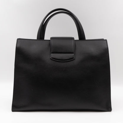 Web Dionysus Medium Tote Black Calfskin Leather