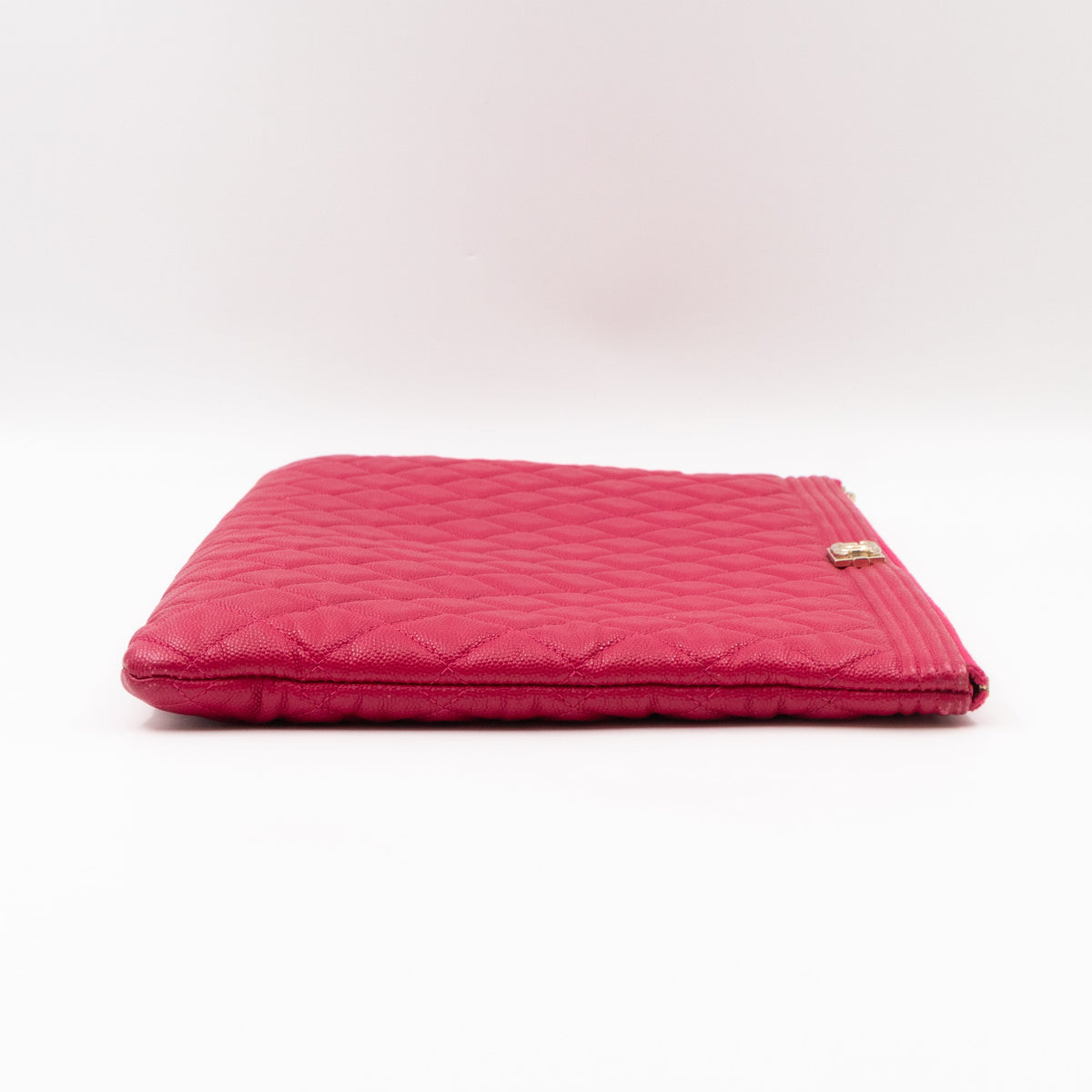 Boy O Case Clutch Large Pink Caviar Leather