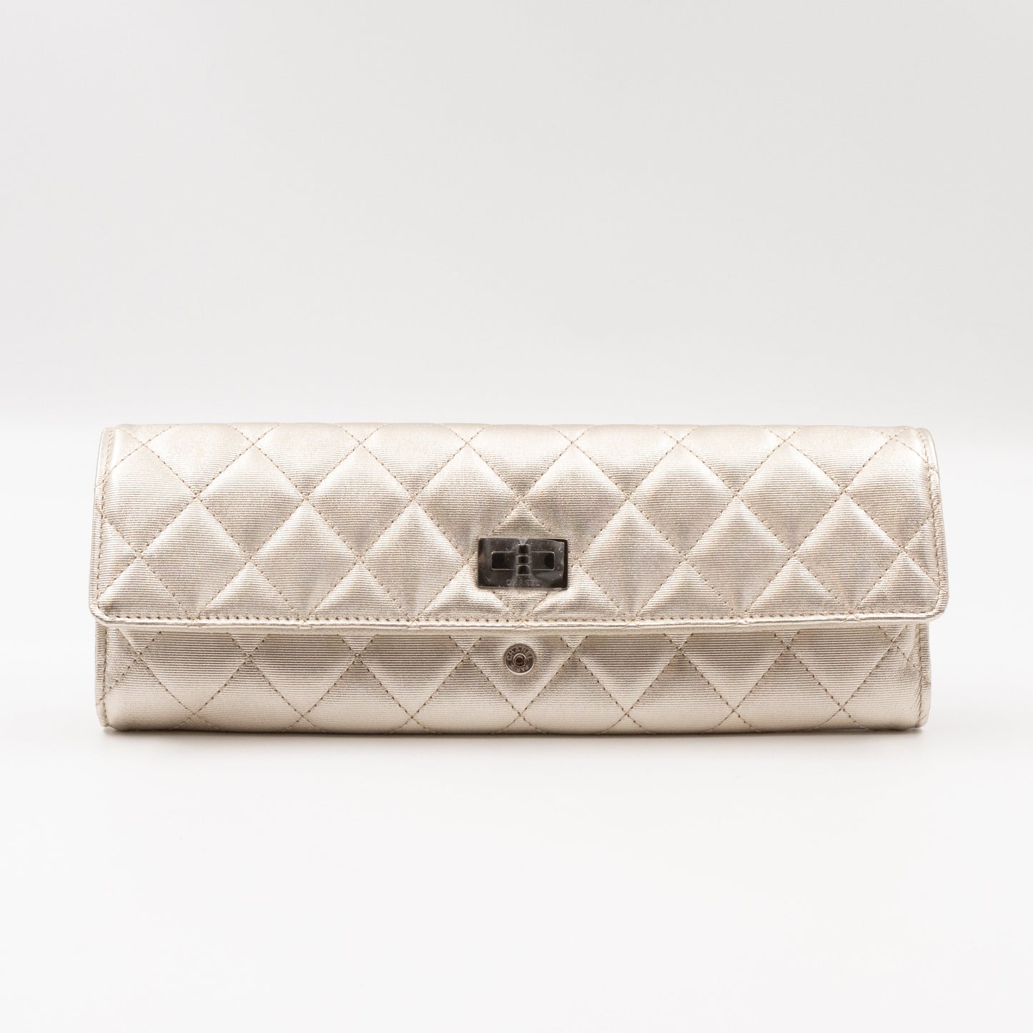 2.55 Jewelry Case Clutch Silver