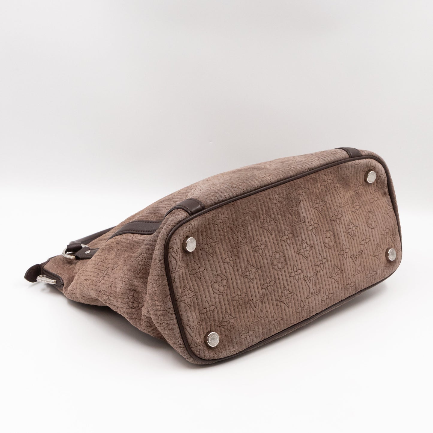 Louis-vuitton Antheia Ixia PM Brown Suede Leather