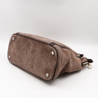 Louis-vuitton Antheia Ixia PM Brown Suede Leather