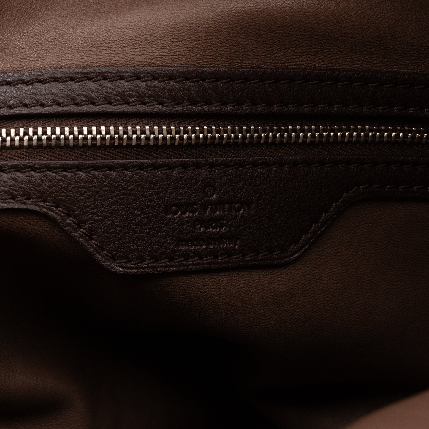 Louis-vuitton Antheia Ixia PM Brown Suede Leather