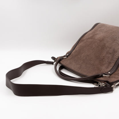 Louis-vuitton Antheia Ixia PM Brown Suede Leather
