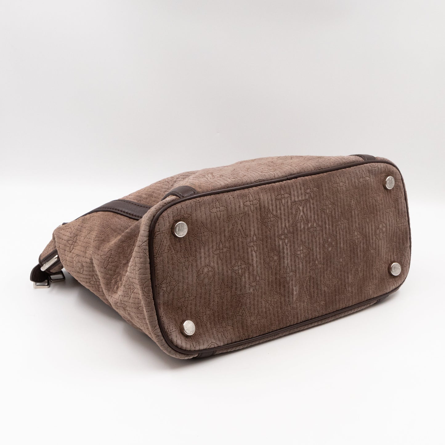 Louis-vuitton Antheia Ixia PM Brown Suede Leather