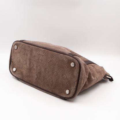 Louis-vuitton Antheia Ixia PM Brown Suede Leather