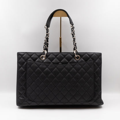 GST XL Grand Shopping Tote Black Caviar Silver