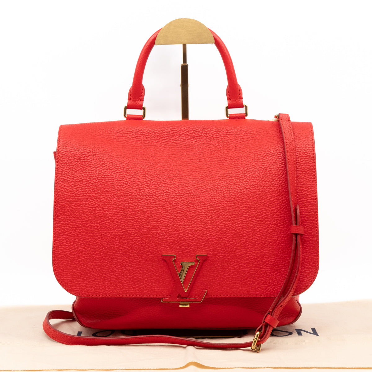 Louis-vuitton Volta Bag Red Taurillon Leather