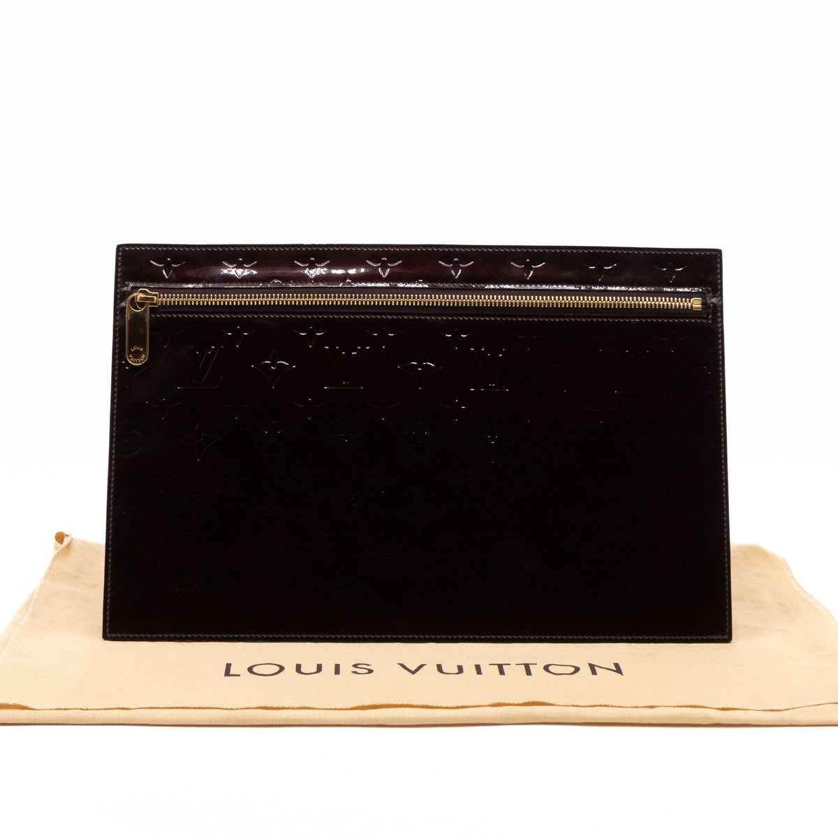 Louis-vuitton Pershing GM Rouge Fauviste Vernis Leather