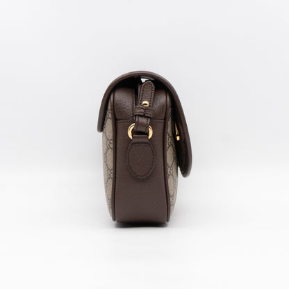 Ophidia GG Small Shoulder Bag GG Supreme Brown
