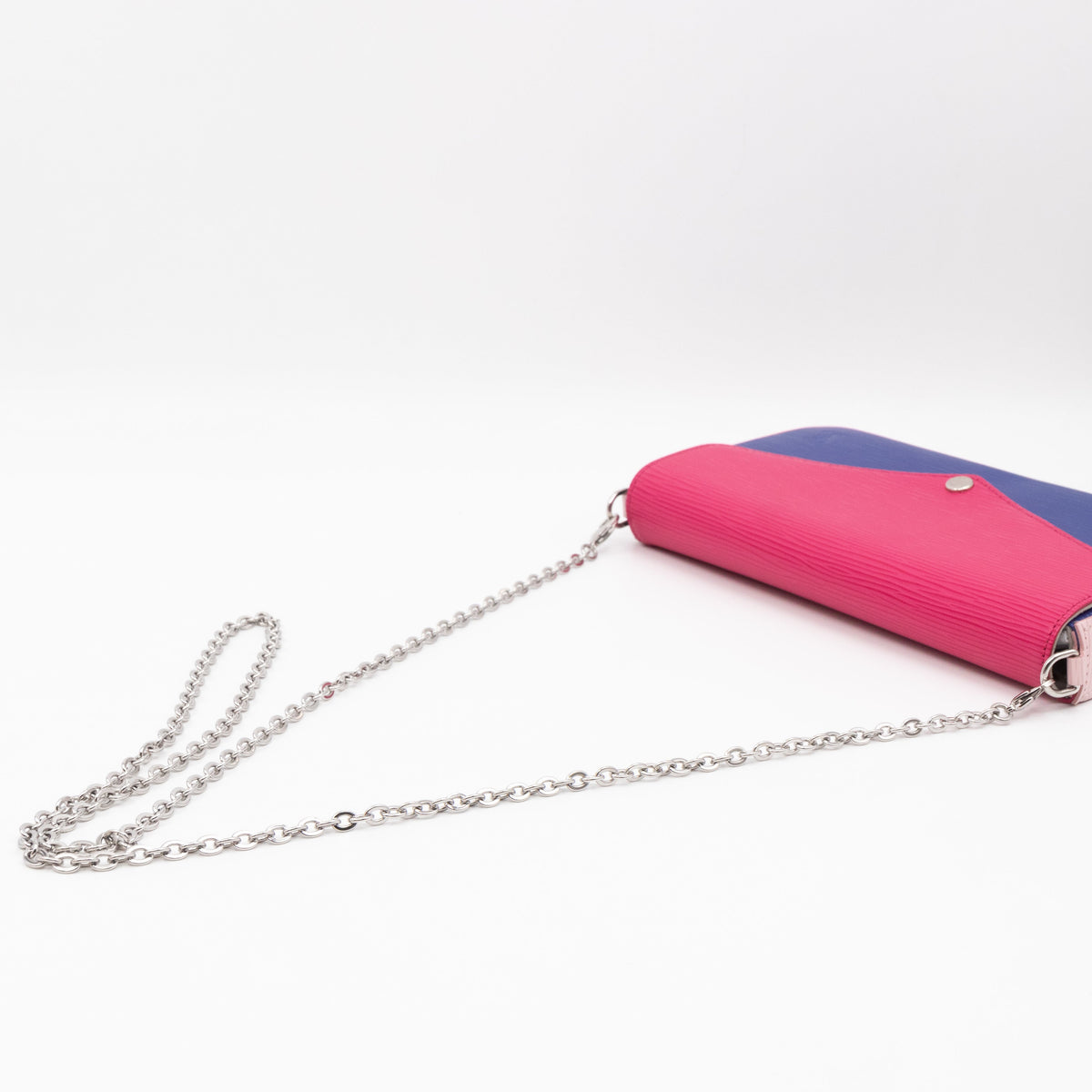 Louis-vuitton Pochette Felicie Pink & Blue Epi Leather