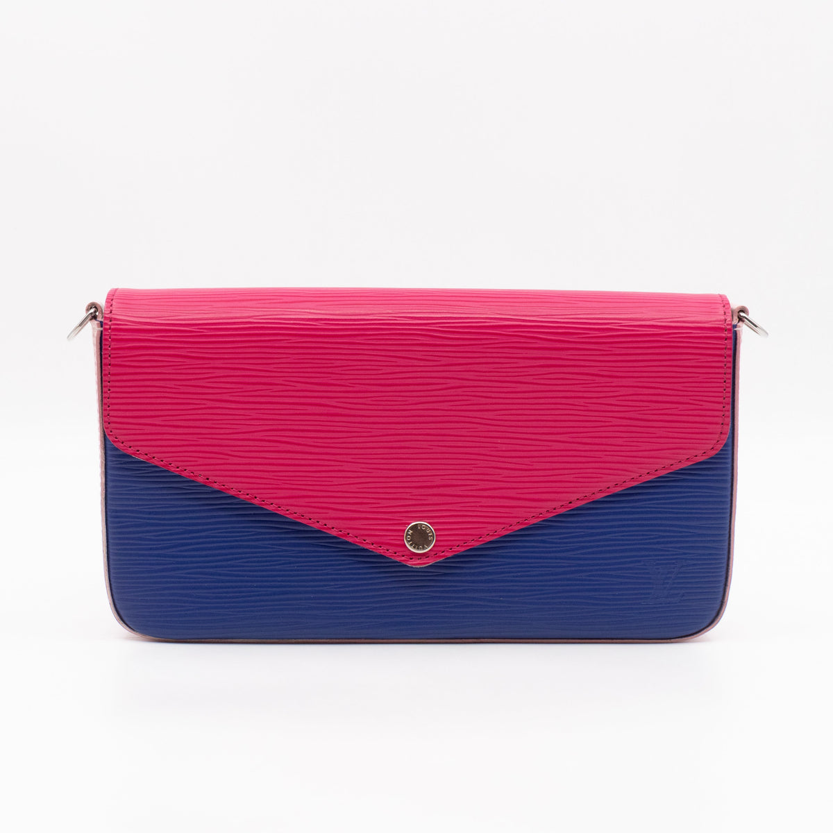 Louis-vuitton Pochette Felicie Pink & Blue Epi Leather