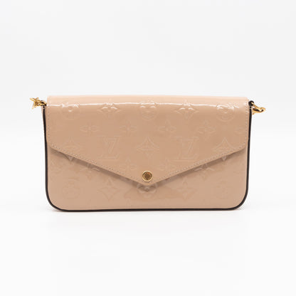 Pochette Felicie Beige Vernis Leather