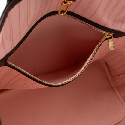 Louis-vuitton Neverfull MM Damier Ebene Rose Ballerine