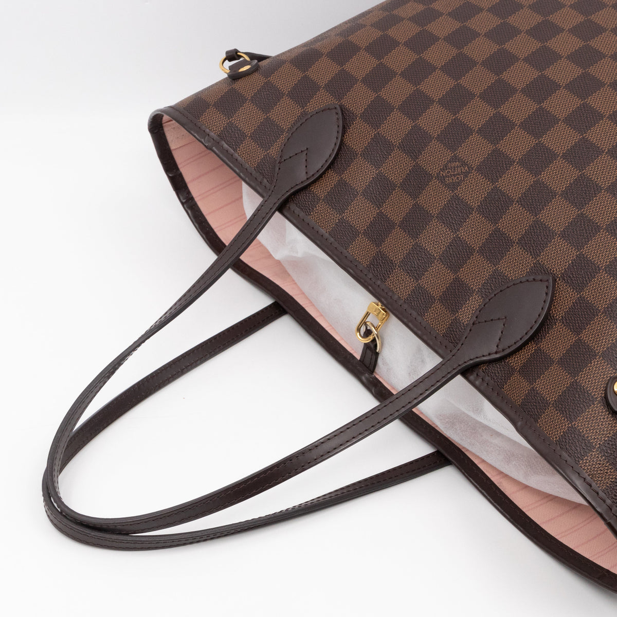 Louis-vuitton Neverfull MM Damier Ebene Rose Ballerine