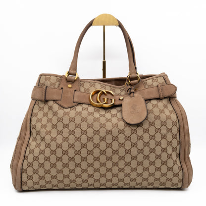 Large GG Running Bag Brown GG Supreme Canvas