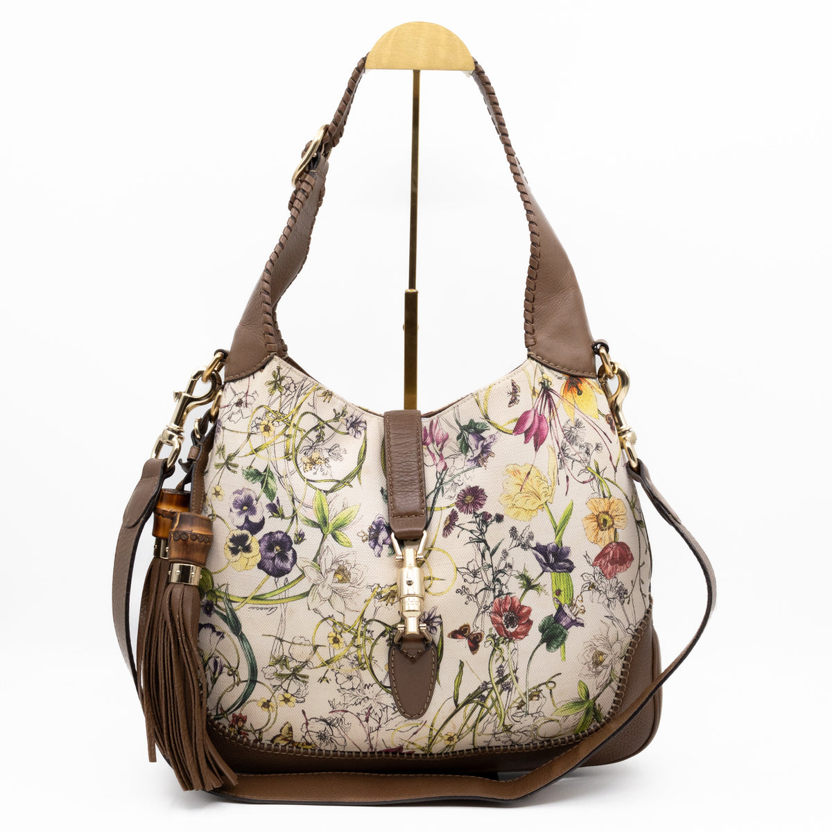Jackie Two-way Shoulder Bag Floral Canvas