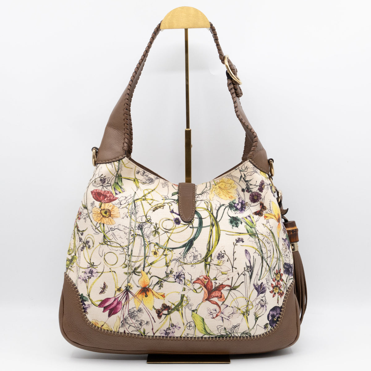 Jackie Two-way Shoulder Bag Floral Canvas