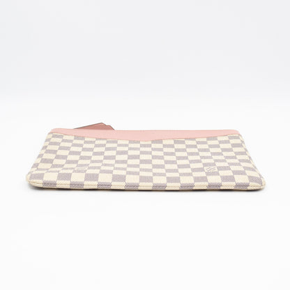 Louis-vuitton Daily Pouch Damier Azur Rose Poudre