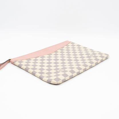 Louis-vuitton Daily Pouch Damier Azur Rose Poudre