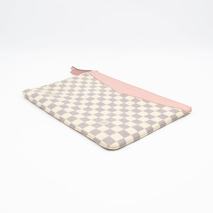 Louis-vuitton Daily Pouch Damier Azur Rose Poudre