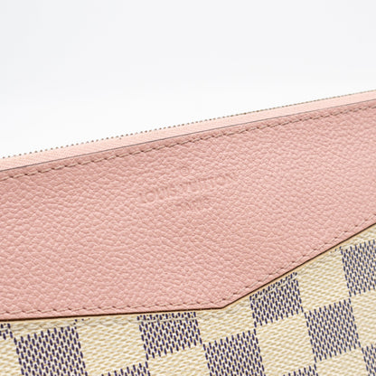 Louis-vuitton Daily Pouch Damier Azur Rose Poudre