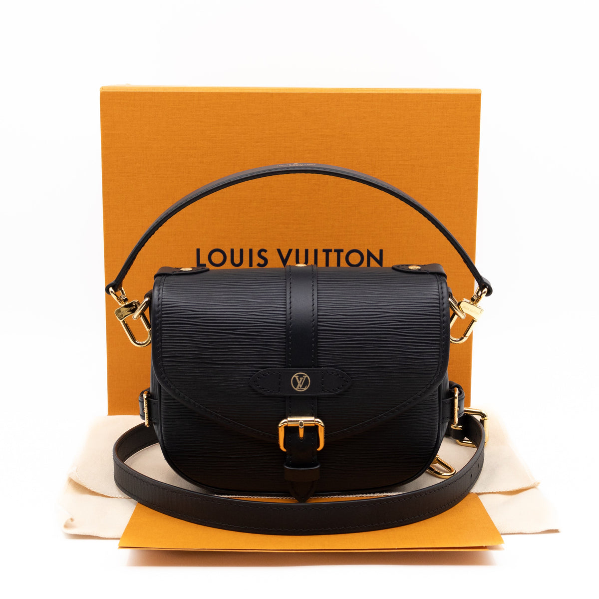 Saumur BB Black Epi Leather