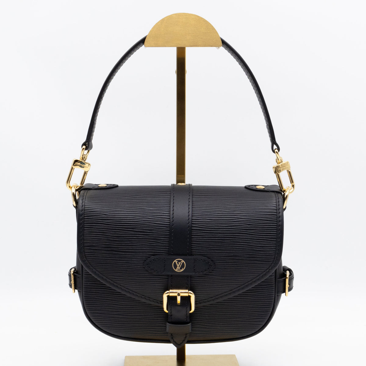 Saumur BB Black Epi Leather