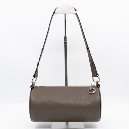 Small Blondie Shoulder Bag Diagonal Quilted Olive Leather