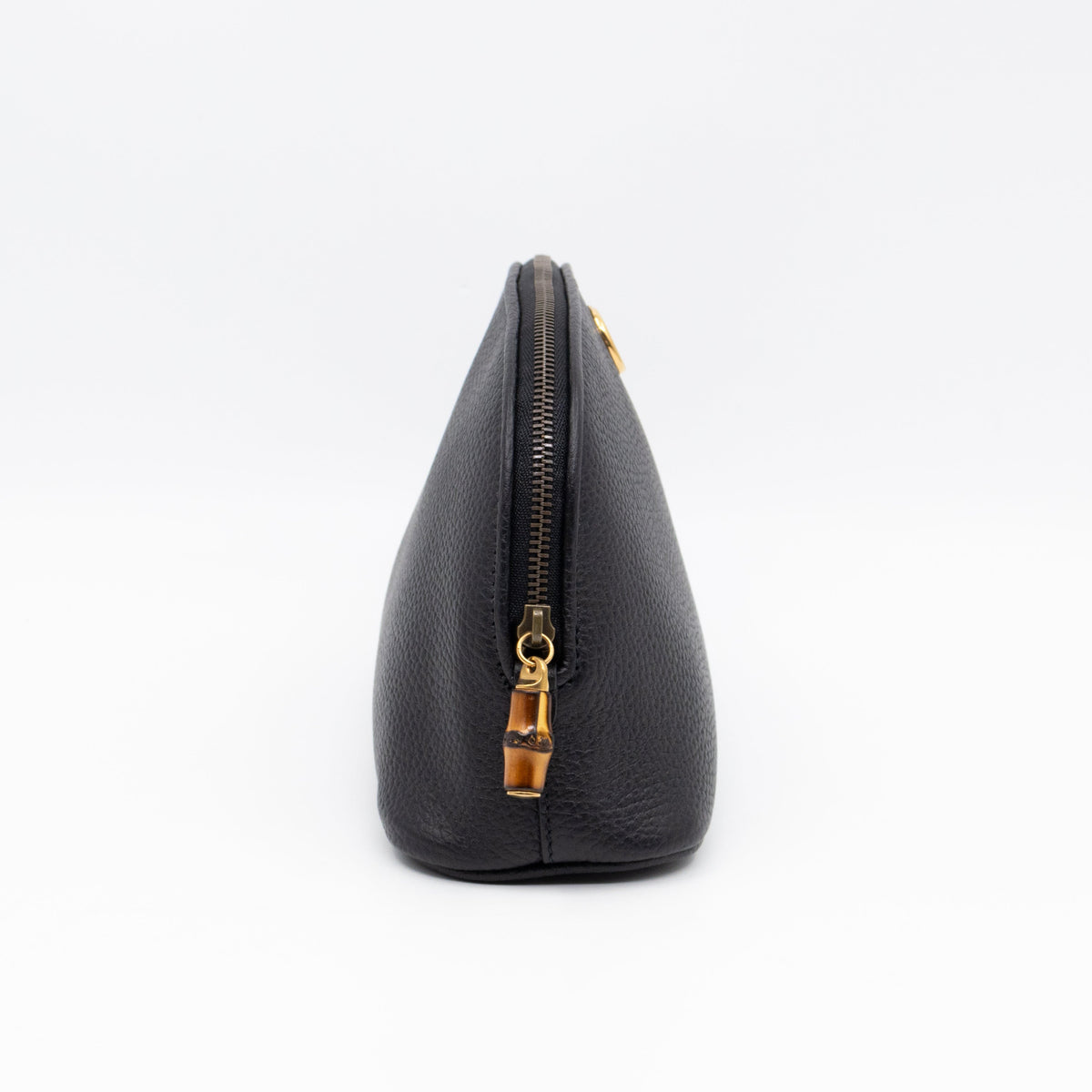 Bamboo-Puller Double G Beauty Case Black Leather
