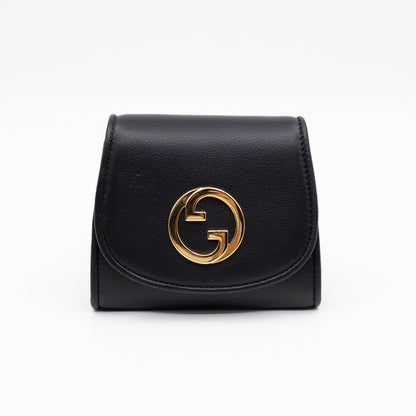 Blondie Medium Chain Wallet Bag Black Leather