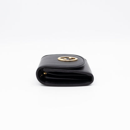 Blondie Medium Chain Wallet Bag Black Leather