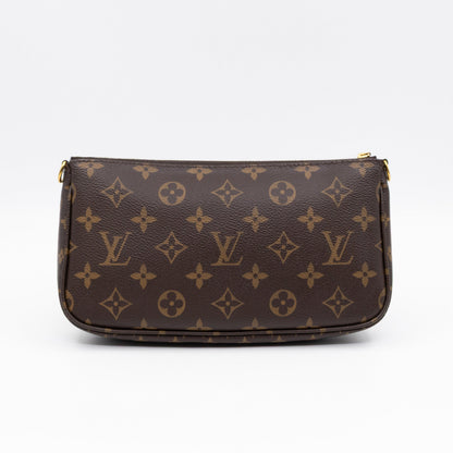 Pochette with Bandouliere and Coin Purse Monogram Kaki