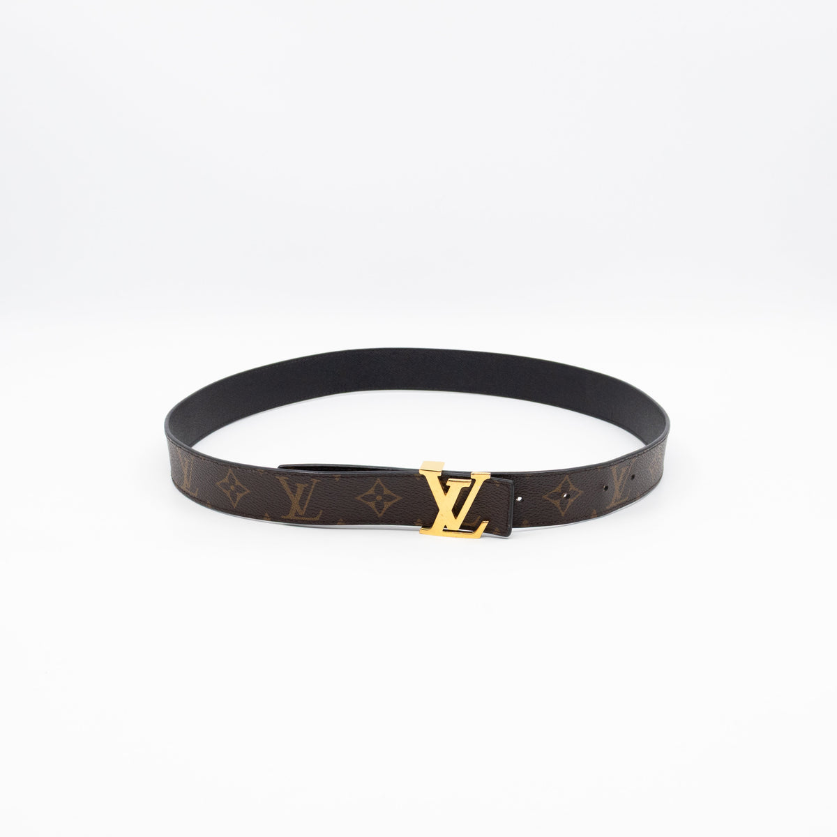 Initials Reversible Belt Monogram Black 85/34
