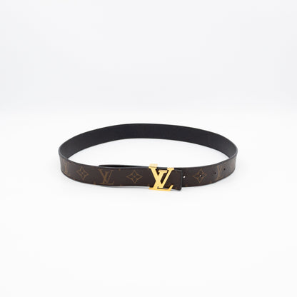 Initials Reversible Belt Monogram Black 85/34