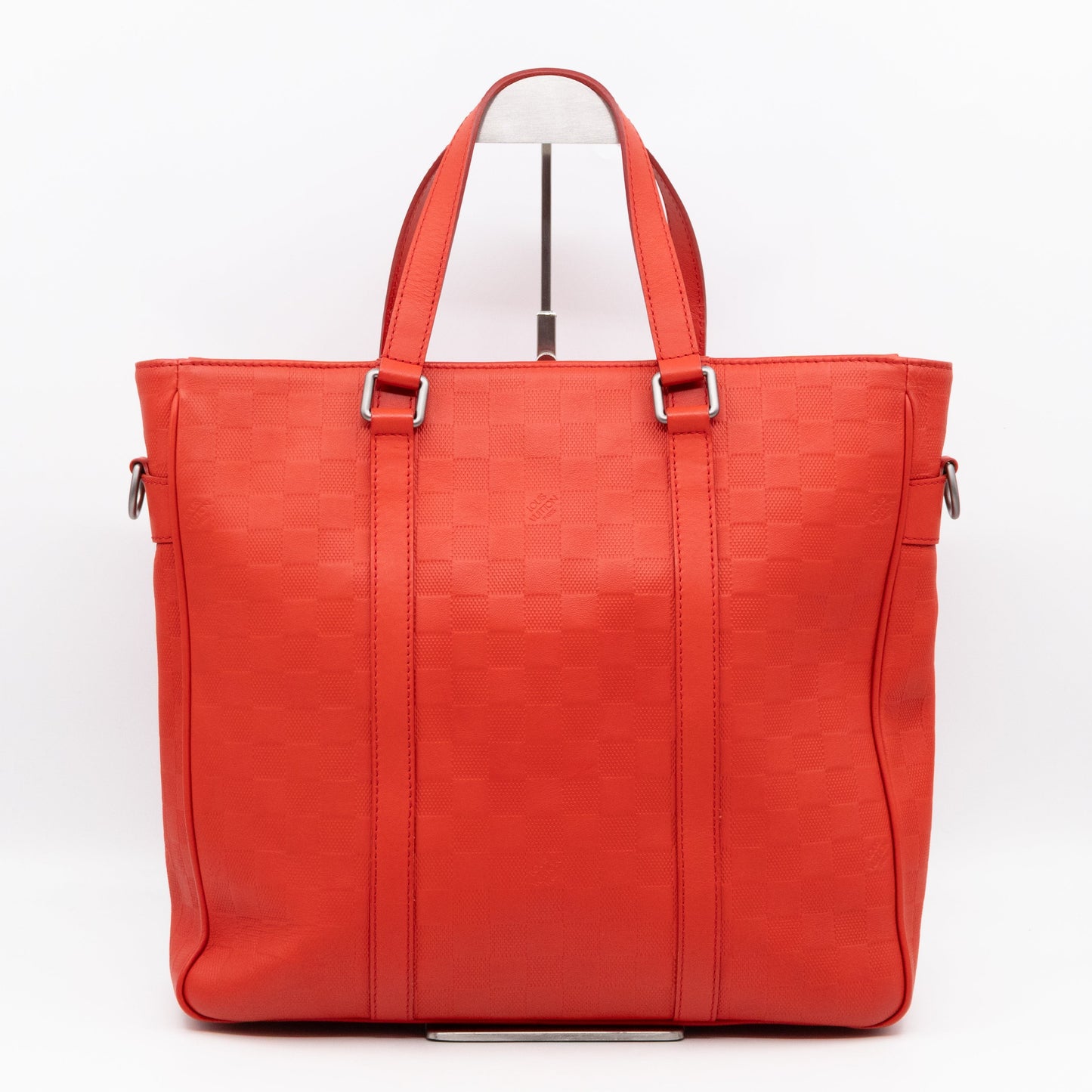 Tadao PM Tote Bag Red Damier Infini Leather