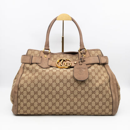 Large GG Running Bag Brown GG Supreme Canvas