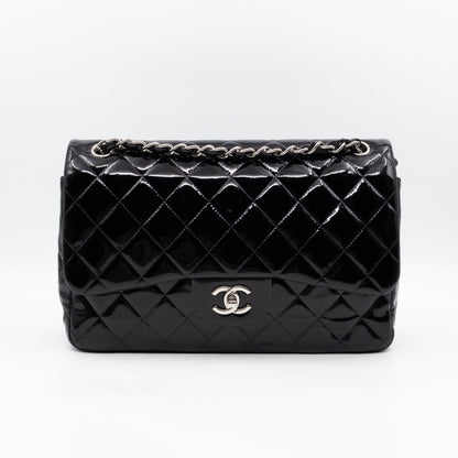 Classic Double Flap Jumbo Black Patent Leather